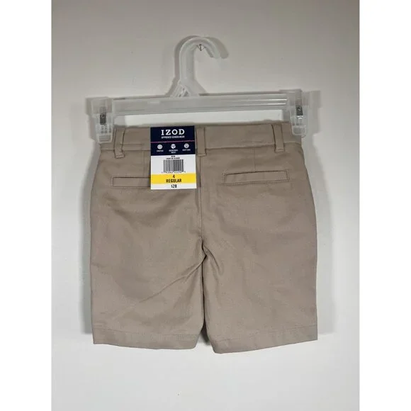 New Izod Approved Schoolwear Girls Khaki Uniform Shorts - Size 4 Regular - Picture 2 of 3